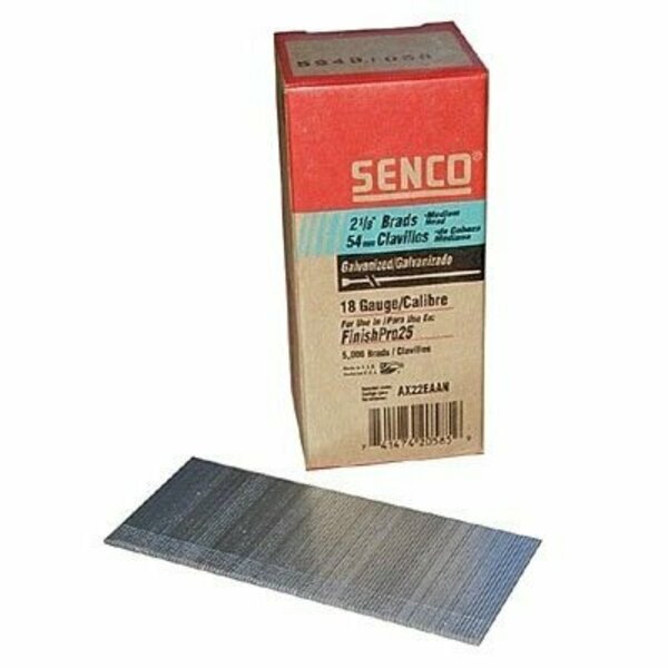 Senco 2 1/8 in. Length 18 Gauage Galvanized Brad Nails Box Of 5000 AX22EAA